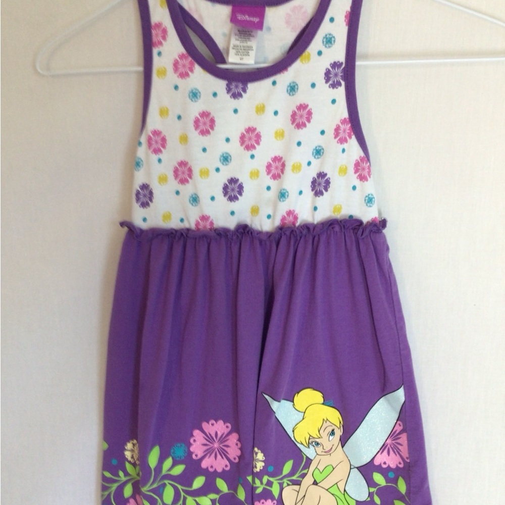 Disney Vintage Purple Tinkerbell Dress with Floral Accents